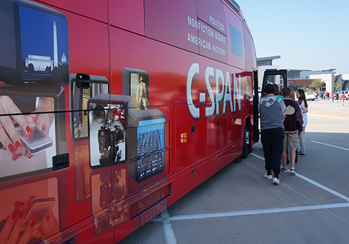 C-SPAN Bus Parked Outside CTE Center C-SPAN Bus Parked Outside CTE Center