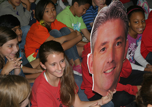 Student Holds Warstler Sign Student Holds Warstler Sign