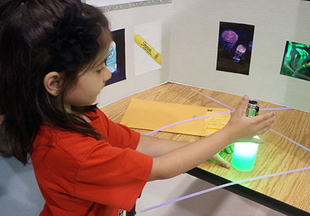 Student Shows Off Project at Elliott STEM Fair Student Shows Off Project at Elliott STEM Fair