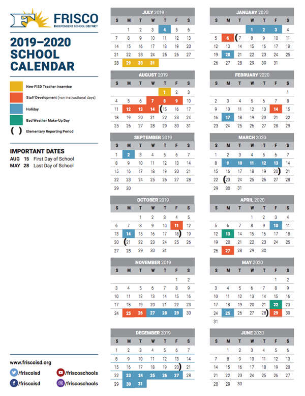 Frisco Isd Calendar 2021 - Customize and Print